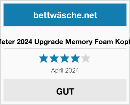  Ecosafeter 2024 Upgrade Memory Foam Kopfkissen Test