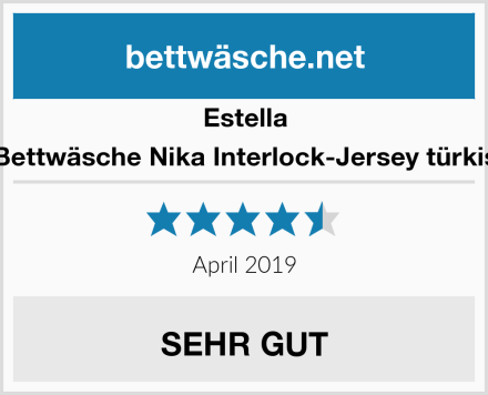 Estella Bettwäsche Nika Interlock-Jersey türkis Test