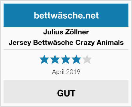 Julius Zöllner Jersey Bettwäsche Crazy Animals Test