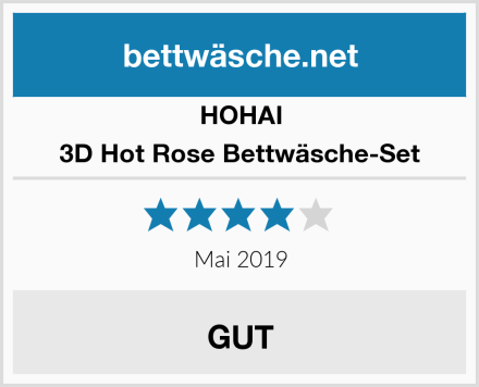 HOHAI 3D Hot Rose Bettwäsche-Set Test