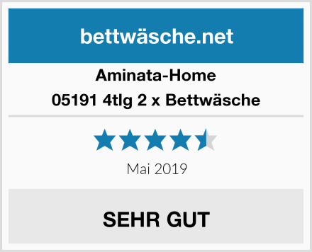 Aminata-Home 05191 4tlg 2 x Bettwäsche Test