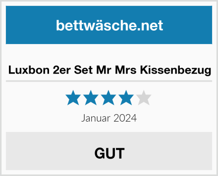  Luxbon 2er Set Mr Mrs Kissenbezug Test