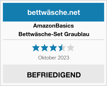 AmazonBasics Bettwäsche-Set Graublau Test