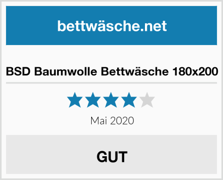  BSD Baumwolle Bettwäsche 180x200 Test