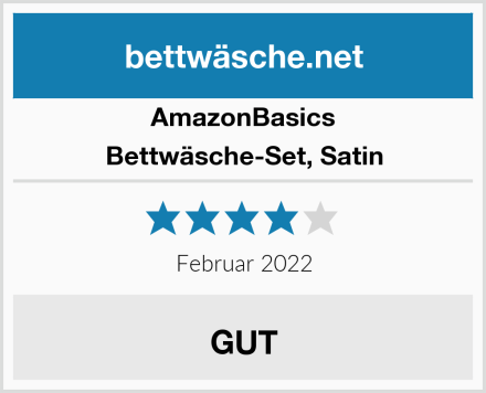 AmazonBasics Bettwäsche-Set, Satin Test