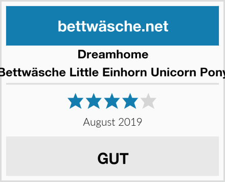 Dreamhome Bettwäsche Little Einhorn Unicorn Pony Test