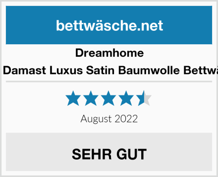 Dreamhome Hotel Damast Luxus Satin Baumwolle Bettwäsche Test