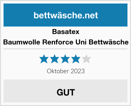 Basatex Baumwolle Renforce Uni Bettwäsche Test