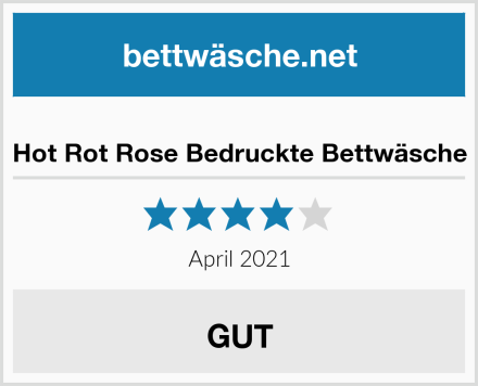  Hot Rot Rose Bedruckte Bettwäsche Test