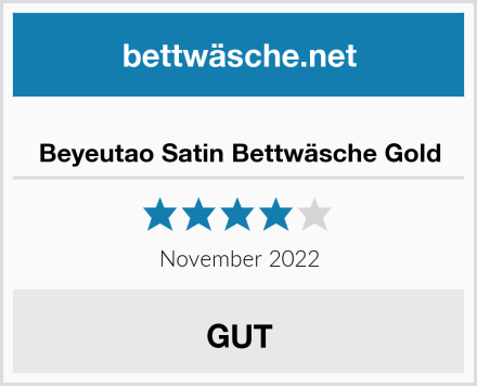  Beyeutao Satin Bettwäsche Gold Test