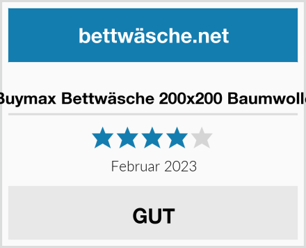  Buymax Bettwäsche 200x200 Baumwolle Test