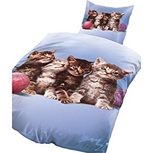 Bettwäsche mit Katzen